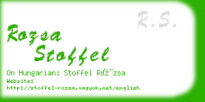 rozsa stoffel business card